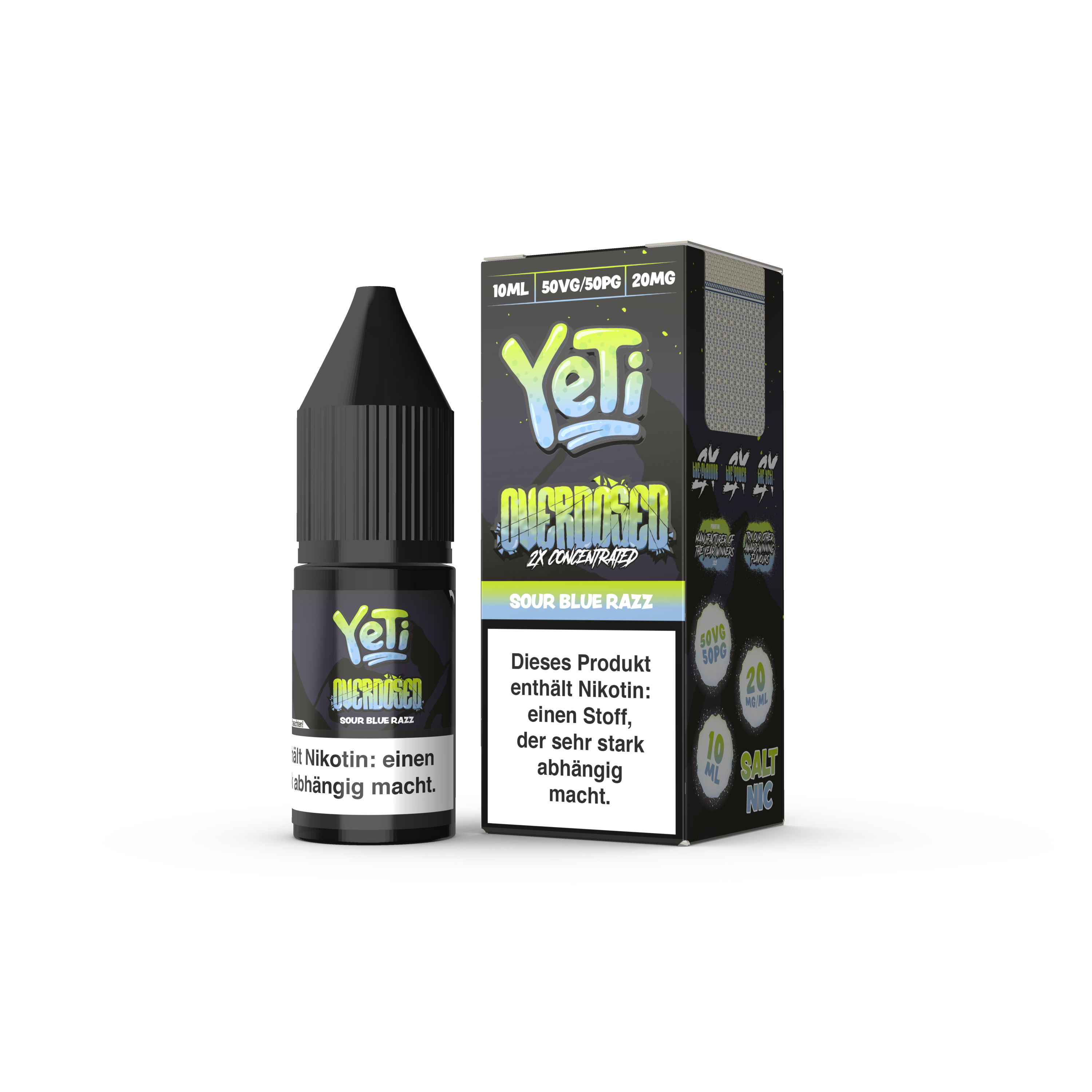 Liquid Sour Blue Razz - Yeti Overdosed Nikotinsalz Liquid Sour Blue Razz - Yeti Overdosed Nikotinsalz