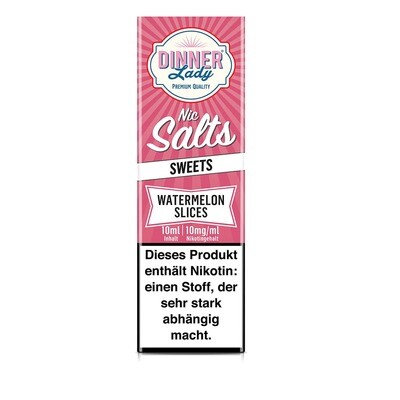 Liquid Watermelon Slices - Dinner Lady Nikotinsalz 10mg Liquid Watermelon Slices - Dinner Lady Nikotinsalz 10mg