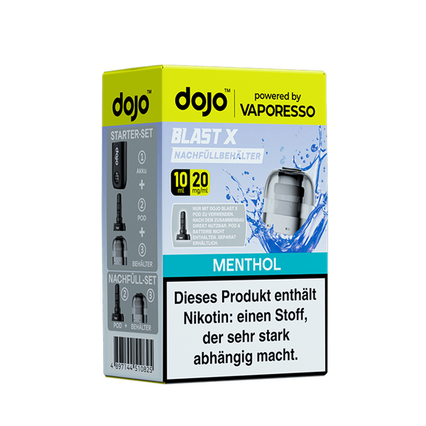 Vaporesso dojo Blast X Einweg Pod - Menthol - 20mg