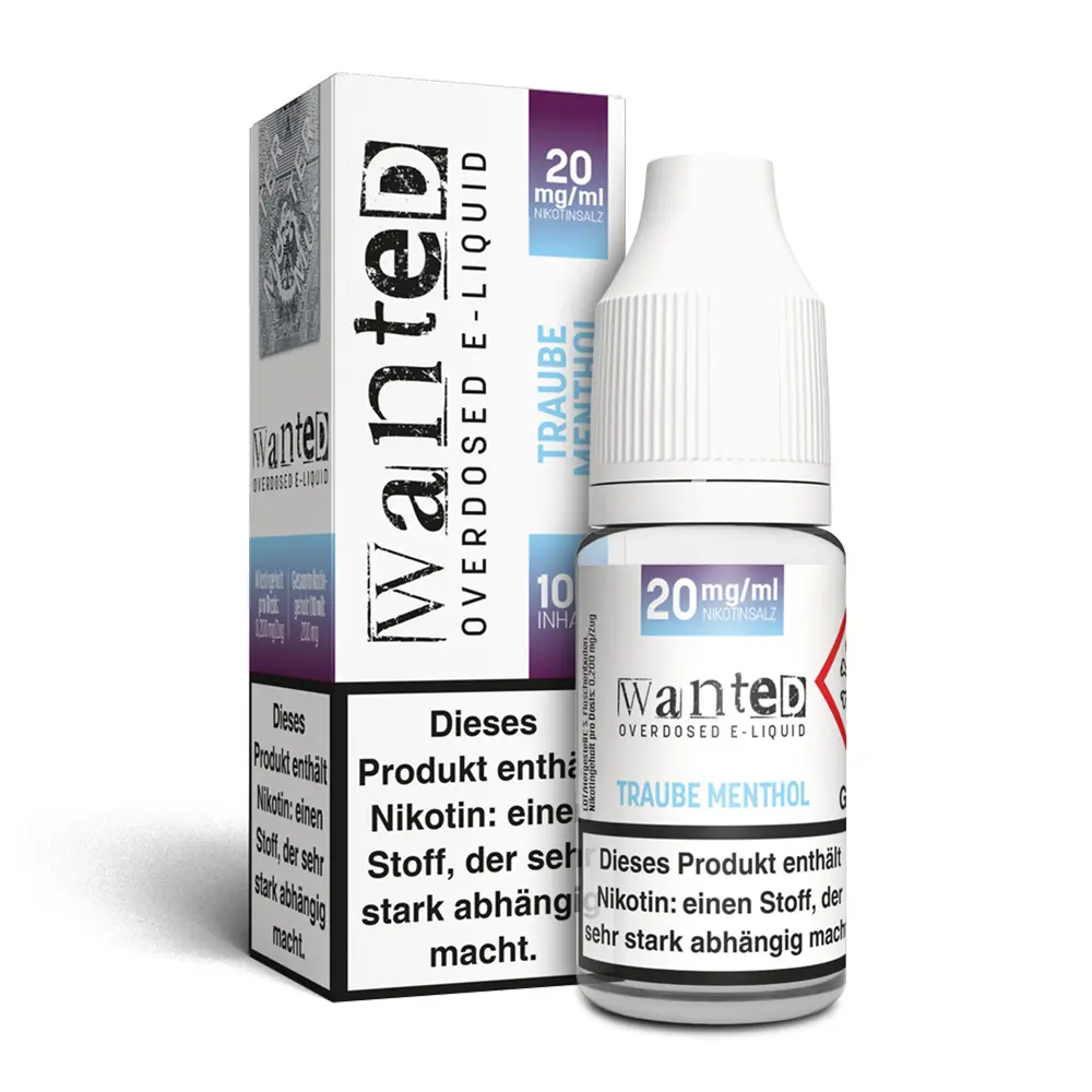 Wanted Traube Menthol 20mg Overdosed 10ml Nikotinsalzliquid Wanted Traube Menthol 20mg Overdosed 10ml Nikotinsalzliquid