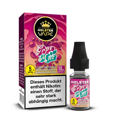 Holster Nikotinsalz - Grpe Mnt - Liquid 5mg Holster Nikotinsalz - Grpe Mnt - Liquid 5mg