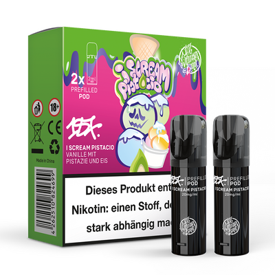 2x 187 Strassenbande Einweg Pod I Scream Pistacio 20mg Nikotinsalz 2ml