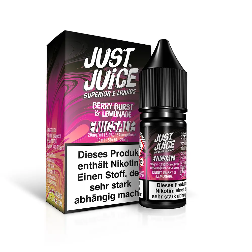 Just Juice Nikotinsalz - Fusion Berry Burst & Lemonade - 10ml 20mg 