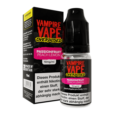 Vampire Vape Nikotinsalz - Passionsfruit Peach Lemon - Liquid 10mg 10ml  C