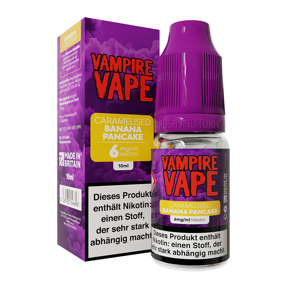 Vampire Vape Caramelised Banana Pancake Liquid 10ml 6mg