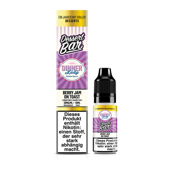 Dinner Lady Nikotinsalz Berry Jam on Toast 50/50 10ml Liquid 10mg