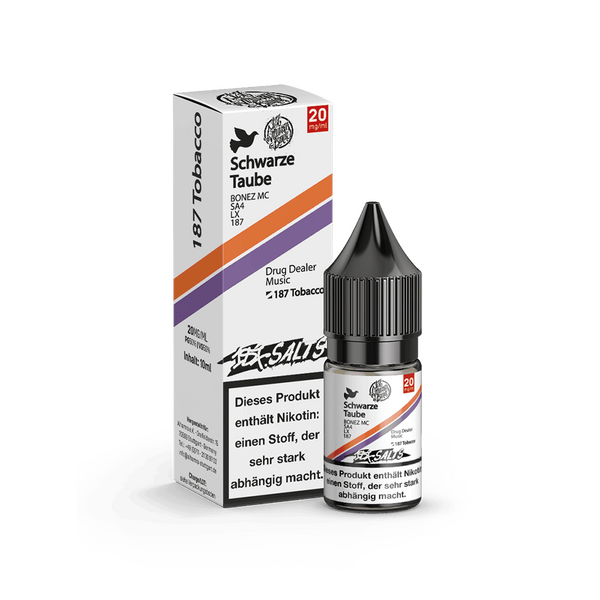 187 Strassenbande Nikotinsalz - Schwarze Taube - 10ml Liquid 20mg C 187 Strassenbande Nikotinsalz - Schwarze Taube - 10ml Liquid 20mg C