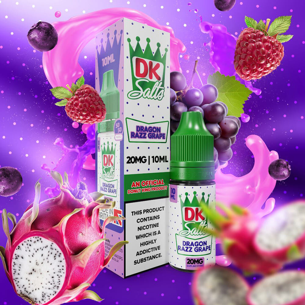 DK Salts Nikotinsalz - Dragon Razz Grape - Liquid 20mg 10ml  C