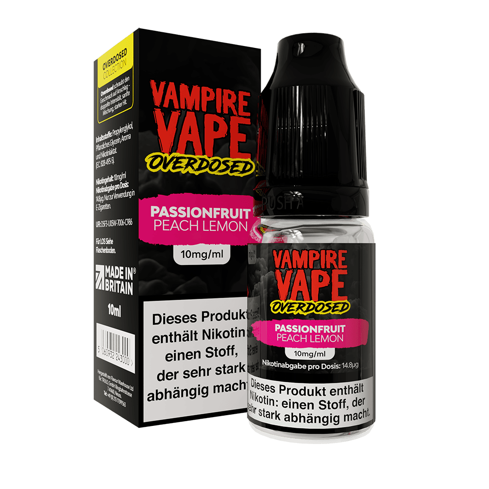 Vampire Vape Nikotinsalz - Passionsfruit Peach Lemon - Liquid 10mg 10ml  C
