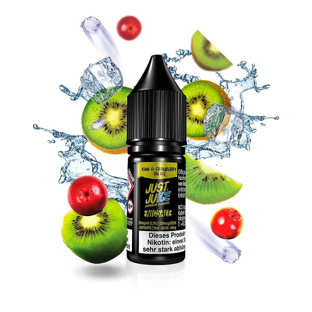 Just Juice Nikotinsalz - Kiwi & Cranberry ON ICE - 10ml 