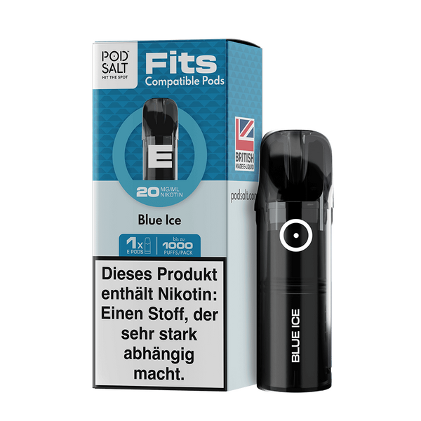 Pod Salt Fits Pods Einweg Pod - Blue Ice - 20mg Nikotinsalz 2ml Pod Salt Fits Pods Einweg Pod - Blue Ice - 20mg Nikotinsalz 2ml