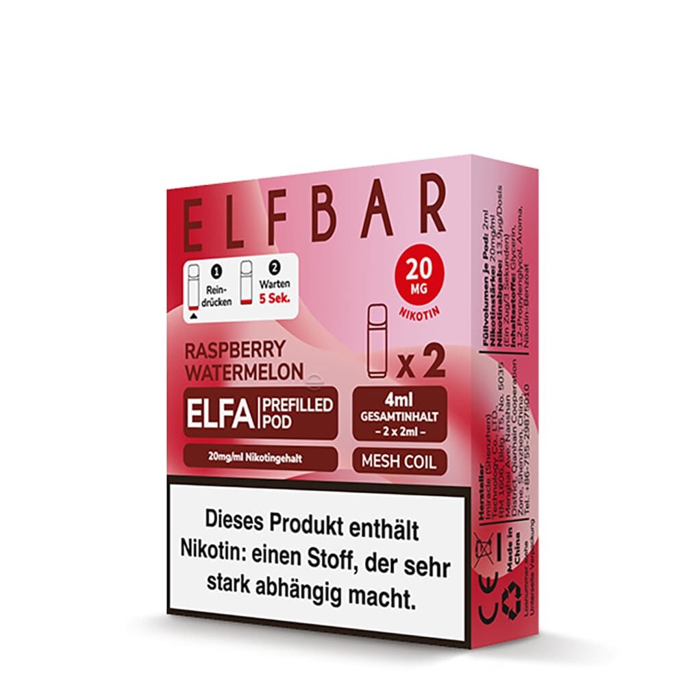 Elfbar - Elfa Pods Raspberry Watermelon Nikotinsalz 20mg