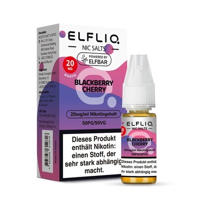 Elfliq by Elfbar Nikotinsalz - Blackberry Cherry - Liquid 20mg Elfliq by Elfbar Nikotinsalz - Blackberry Cherry - Liquid 20mg