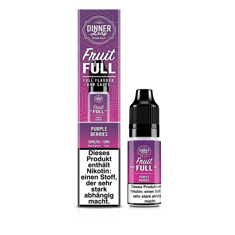 NEU: Dinner Lady Fruit Full Nikotinsalz Liquid - Purple Berries