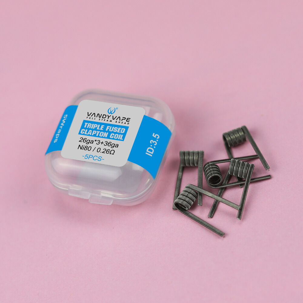 Vandy Vape - Triple Fused Clapton Coil 0,26 Ohm Ni80 Vandy Vape - Triple Fused Clapton Coil 0,26 Ohm Ni80