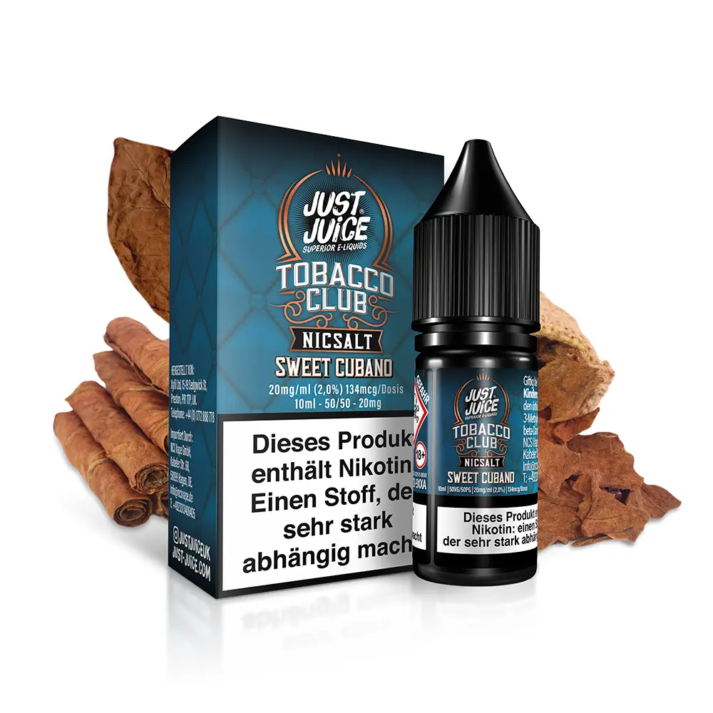 Just Juice Nikotinsalz - Tobacco Sweet Cubano - 10ml 20mg Just Juice Nikotinsalz - Tobacco Sweet Cubano - 10ml 20mg