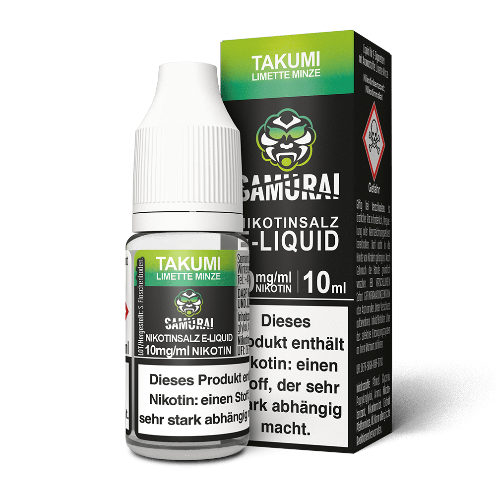 Samurai Nikotinsalz Liquid - Takumi Limette Minze - 10mg