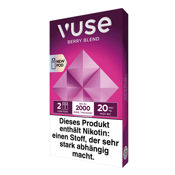 Vuse Pod Berry Blend 20mg Nikotinsalz, 2 Pods pro Packung, bis zu 2000 Züge Vuse Pod Berry Blend Nic Salts 20mg