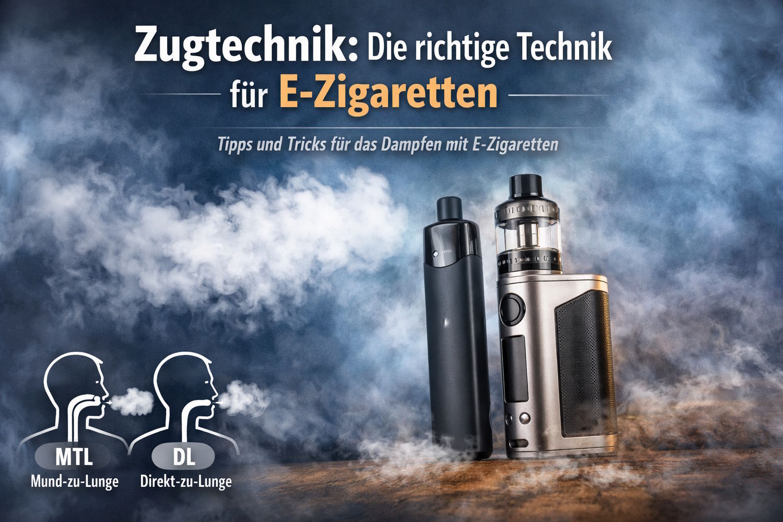 Zugtechnik beim Dampfen: E-Zigarette richtig nutzen