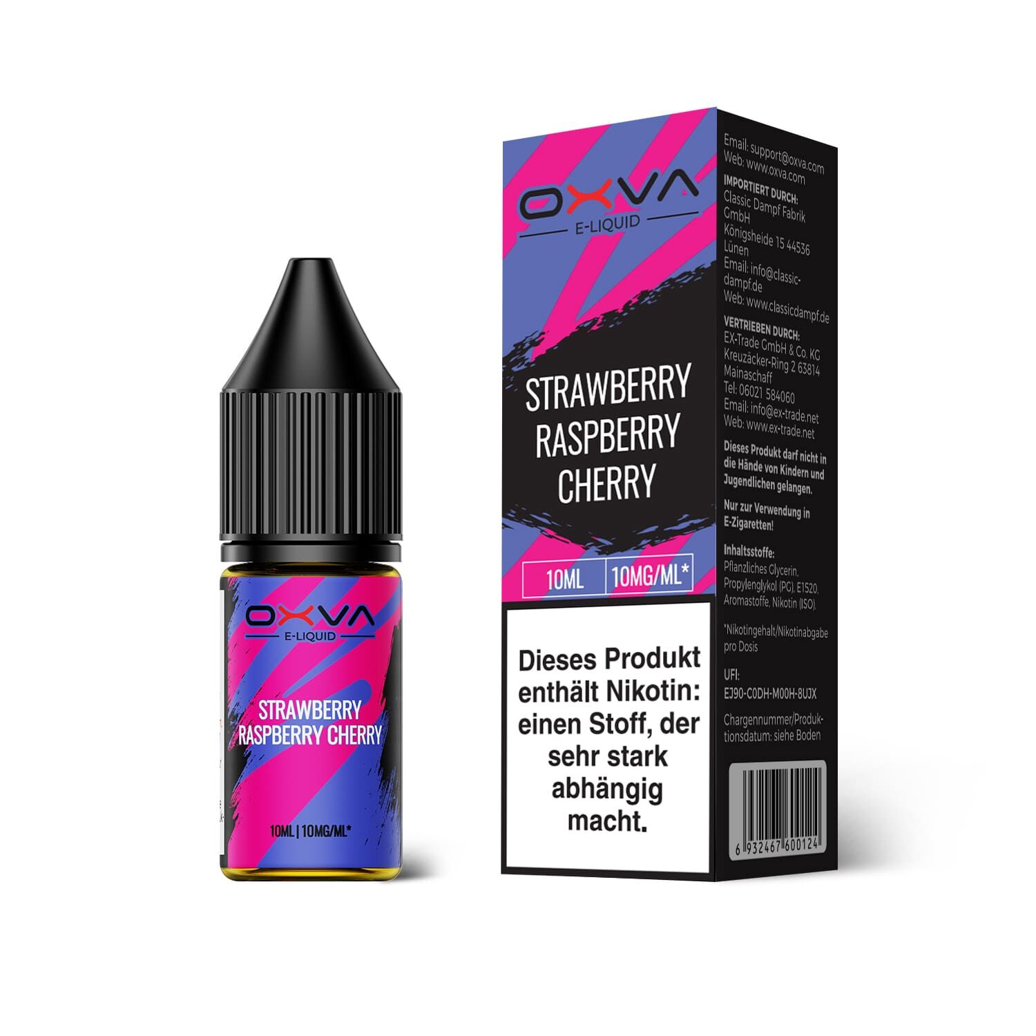 Liquid Strawberry Raspberry Cherry - Oxva E-Liquid Nikotinsalz Liquid Strawberry Raspberry Cherry - Oxva E-Liquid Nikotinsalz