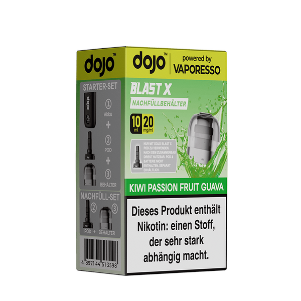 Vaporesso DOJO Blast X Kiwi Passionfruit Guava Pod 20mg 10ml