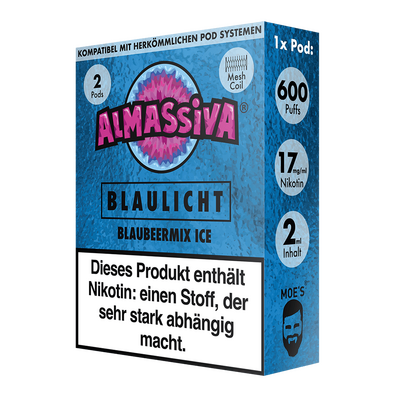 Almassiva Einweg Pod Blaulicht 17mg Almassiva Einweg Pod Blaulicht 17mg