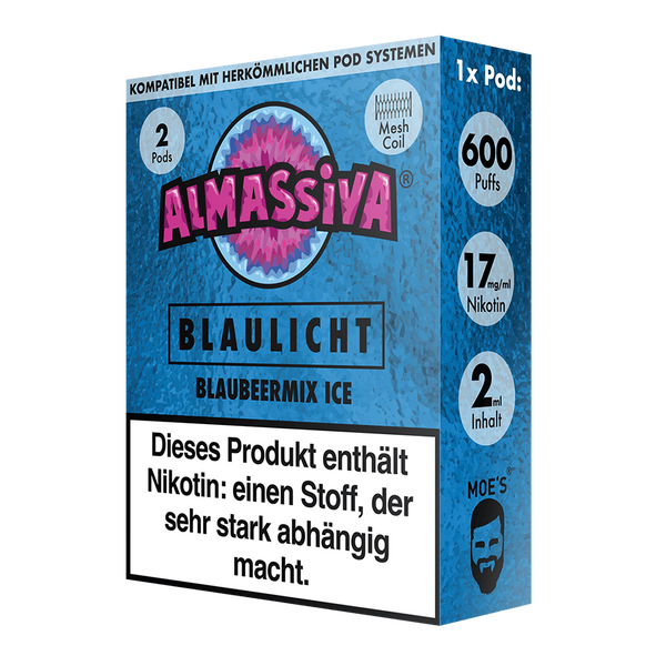 Almassiva Einweg Pod Blaulicht 17mg Almassiva Einweg Pod Blaulicht 17mg