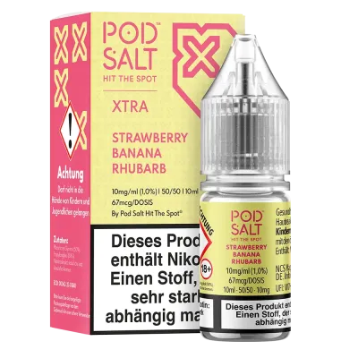 Liquid Strawberry Banana Rhubarb - Pod Salt Xtra Nikotinsalz 10mg
