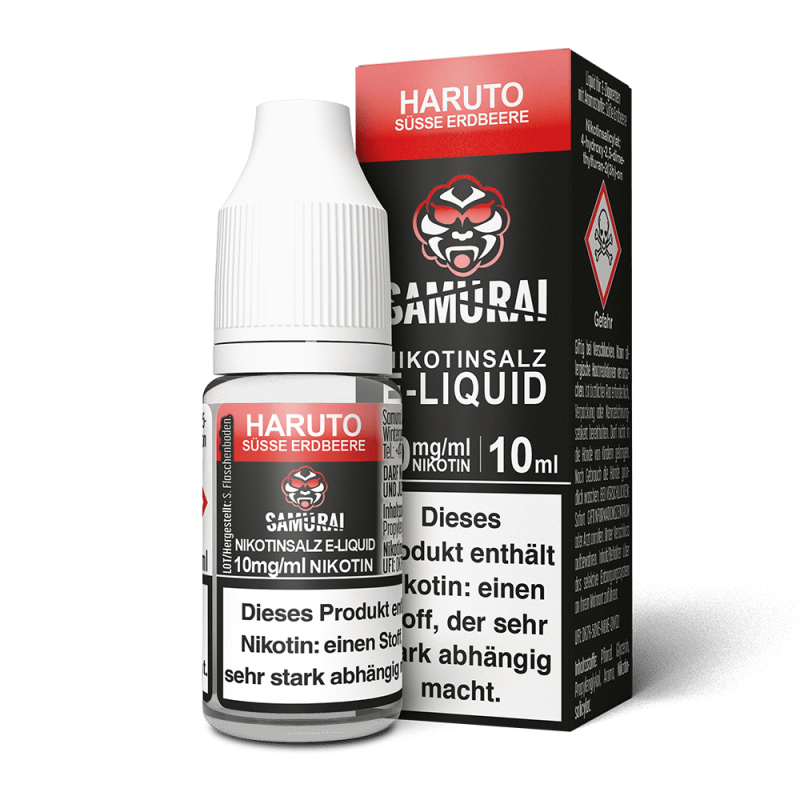 Samurai Nikotinsalz Liquid - Haruto Süße Erdbeere - 10mg
