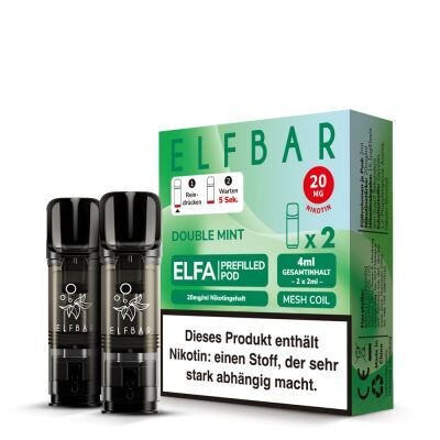 Elfbar Elfa Einweg Pod - Double Mint - 20mg Nikotinsalz 2ml