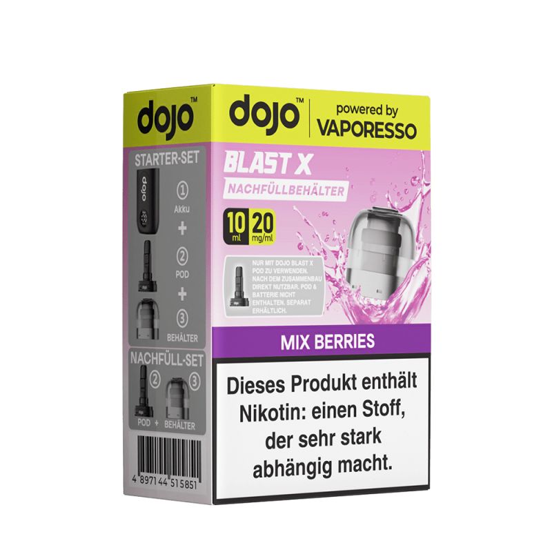 Vaporesso dojo Blast X Einweg Pod - Mix Berries - 20mg Nikotinsalz 10ml