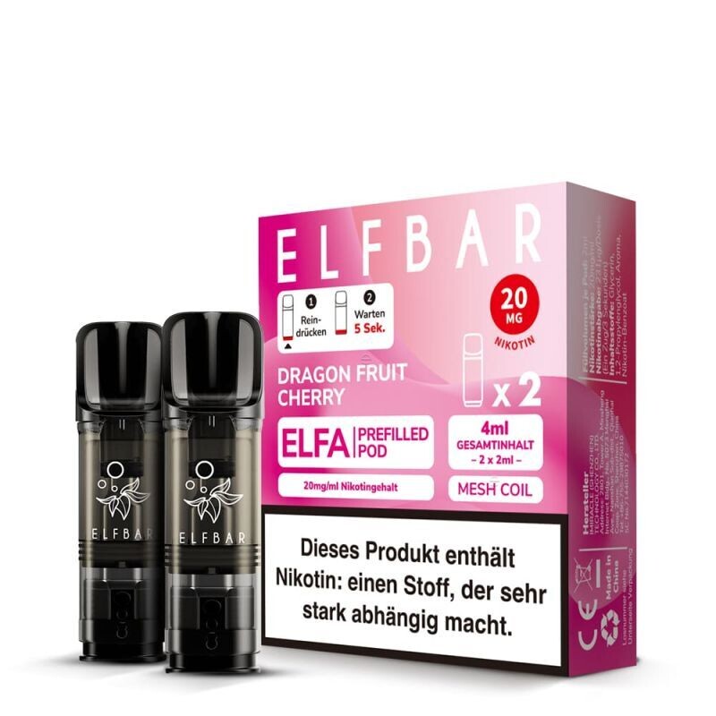 Elfbar Elfa Pods Dragon Fruit Cherry 20mg Nikotinsalz (2 ml)