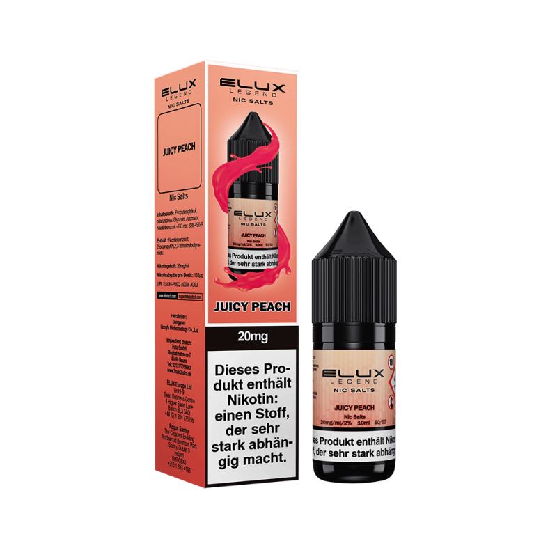 Elux Nikotinsalz Juicy Peach Liquid 20mg 10ml