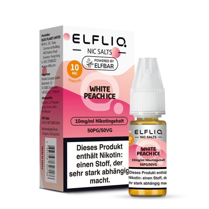 Elfliq by Elfbar White Peach Ice Nikotinsalz Liquid