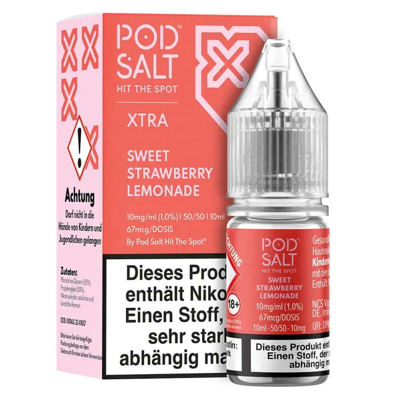 Liquid Sweet Strawberry Lemonade - Pod Salt Xtra Nikotinsalz