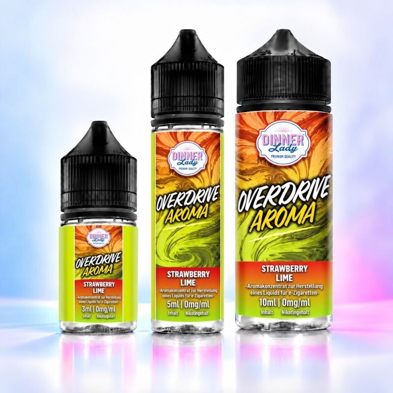 Dinner Lady Overdrive Strawberry Lime Longfill-Aroma in 30 ml, 60 ml und 120 ml Flasche