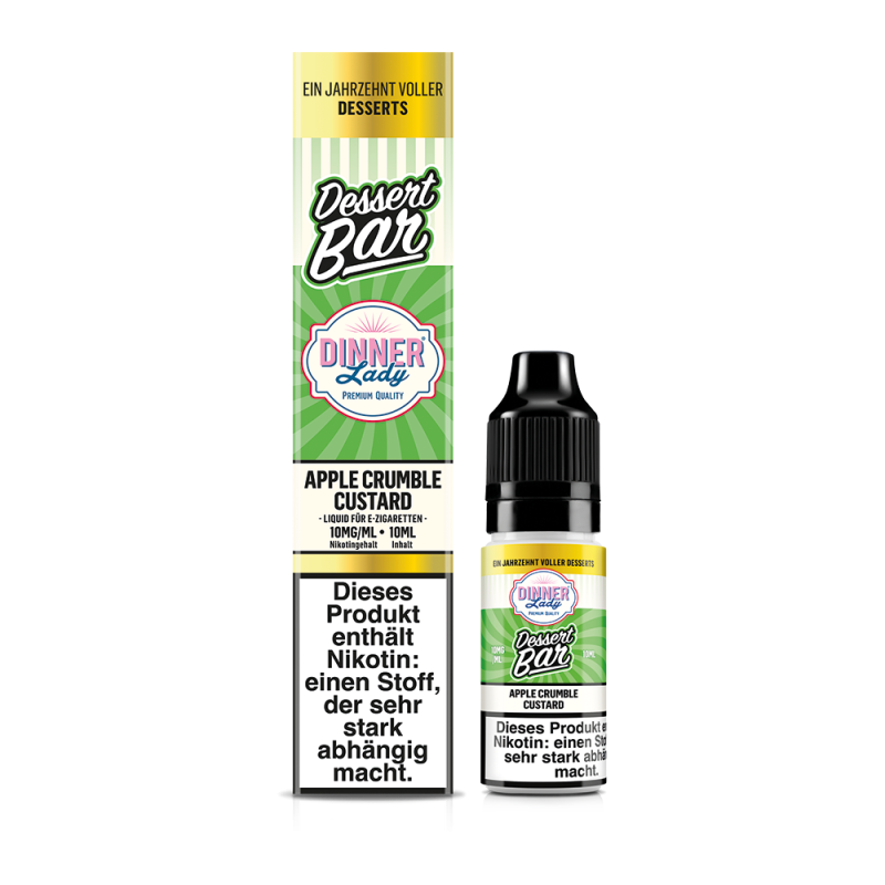 Dinner Lady Nikotinsalz Apple Crumble Custard 50/50 10ml Liquid 10mg
