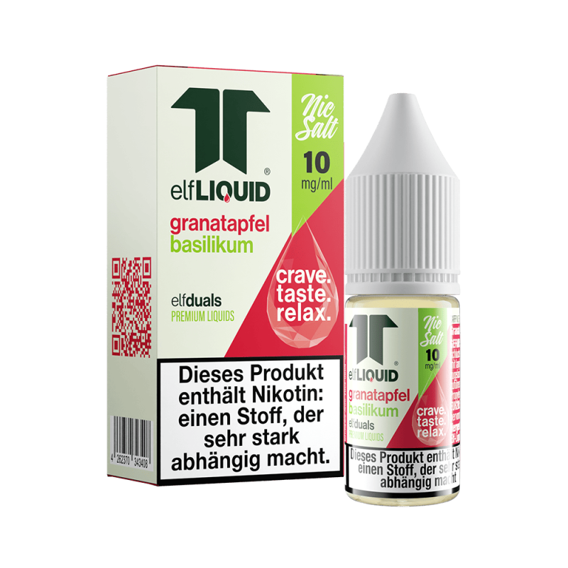 Elf-Liquid - Granatapfel Basilikum - Nikotinsalz Liquid 10mg