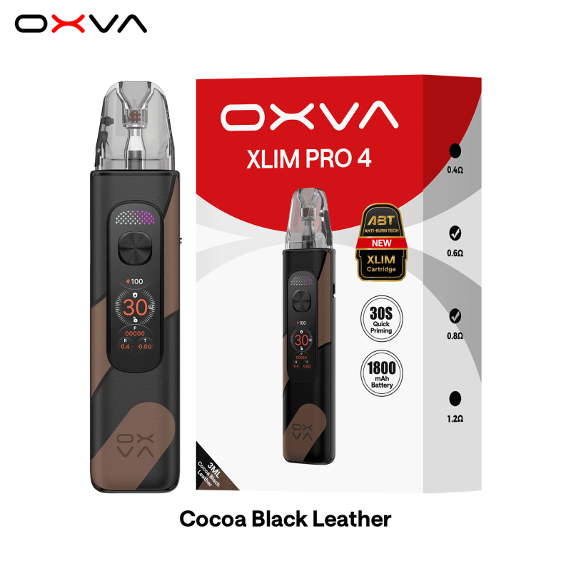 OXVA XLIM Pro 4 Cocoa Black Leather