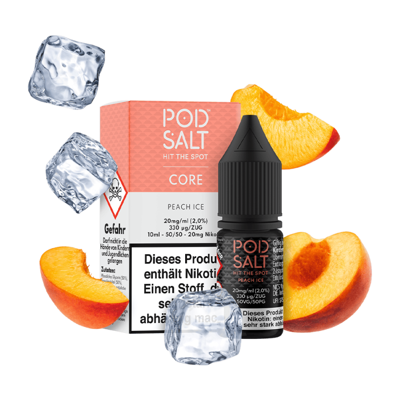 Pod Salt Core Nikotinsalz - Peach Ice - Liquid 20mg 10ml  C