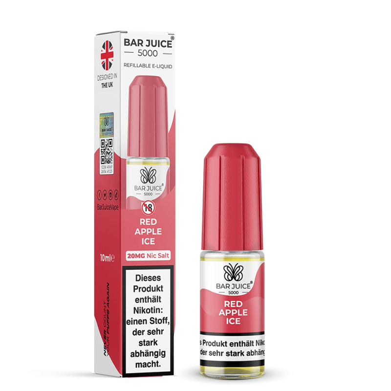 Bar Juice 5000 Nikotinsalz - Red Apple Ice - Liquid 20mg 10ml