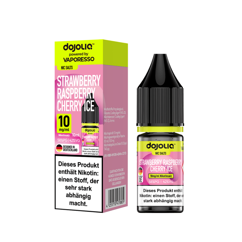 Dojoliq Nikotinsalz Strawberry Raspberry Cherry Ice Liquid