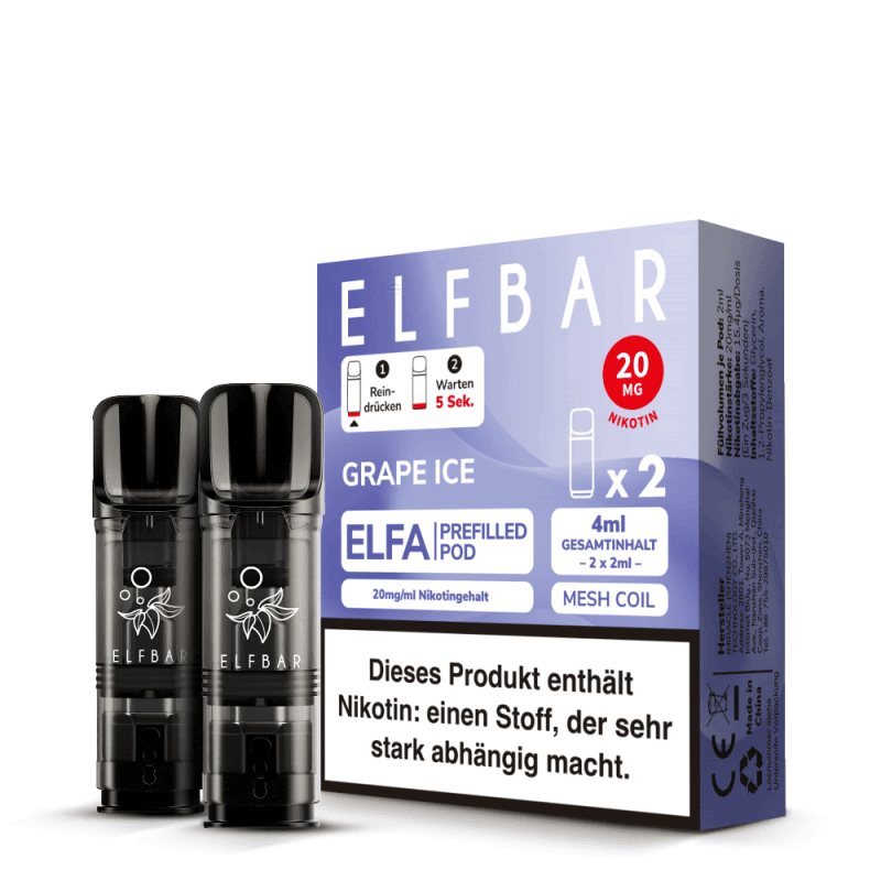 Elfbar - Elfa Pods Grape Ice - 20mg
