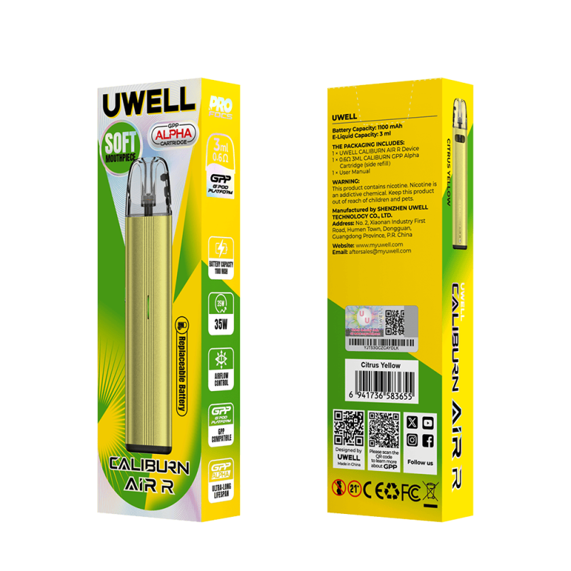 Uwell Caliburn Air R Kit Citrus Yellow