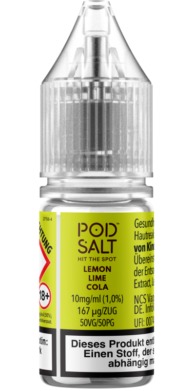 Liquid Lemon Lime Cola - Pod Salt Xtra Nikotinsalz 10mg