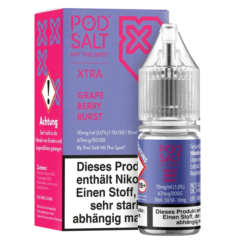 Liquid Grape Berry Burst - Pod Salt Xtra Nikotinsalz 10mg