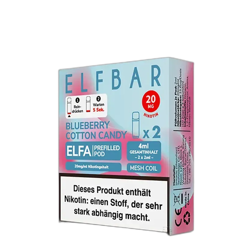 Elfbar - Elfa Pods Blueberry Cotton Candy Nikotinsalz 20mg