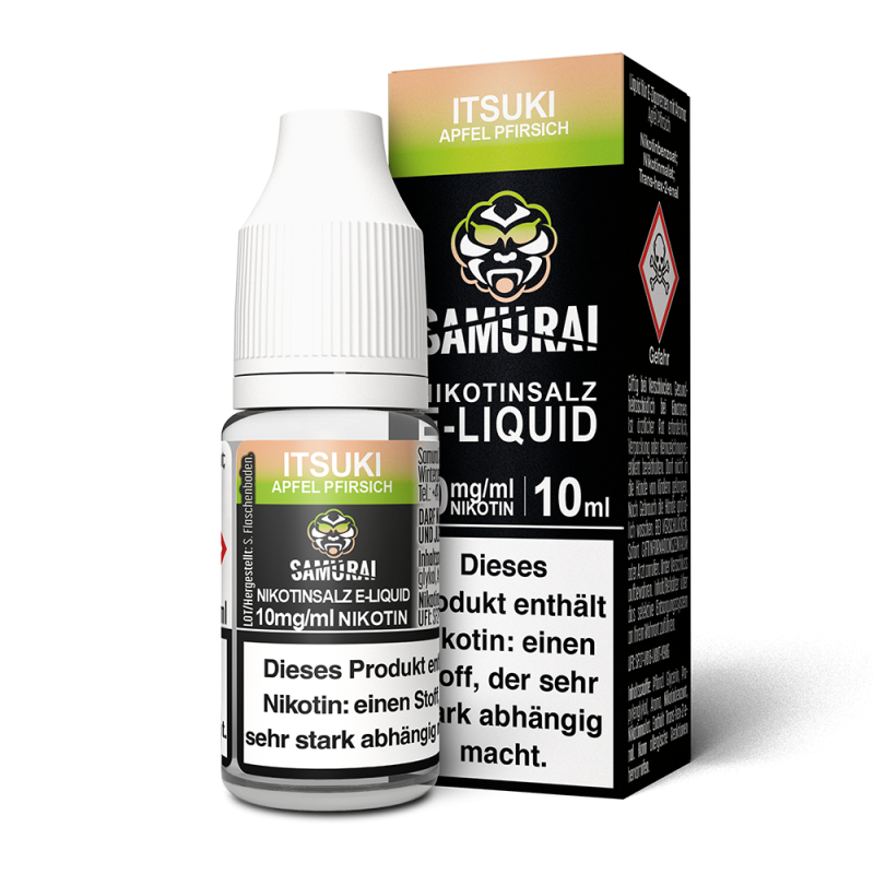 Liquid Itsuki Apfel Pfirsich - Samurai Nikotinsalz 10mg