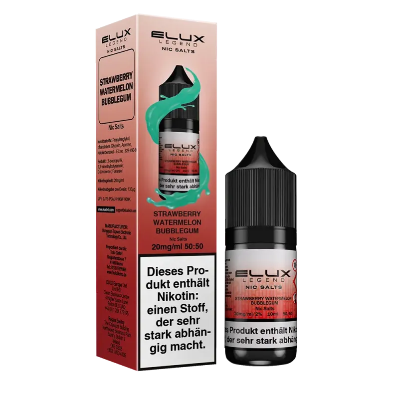 Liquid Strawberry Watermelon Bubblegum - Elux Nikotinsalz 10mg