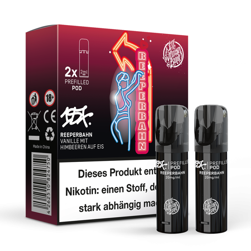 2x 187 Strassenbande Einweg Pod Repperbahn 20mg Nikotinsalz 2ml